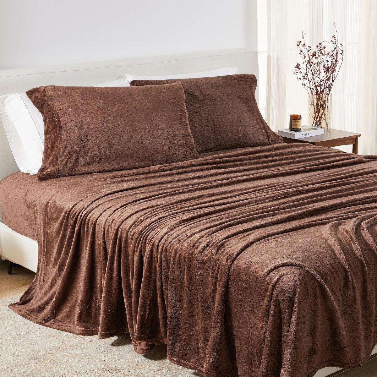 Solid Plush Sheet - Velvet Luxe Collection - Fabs things