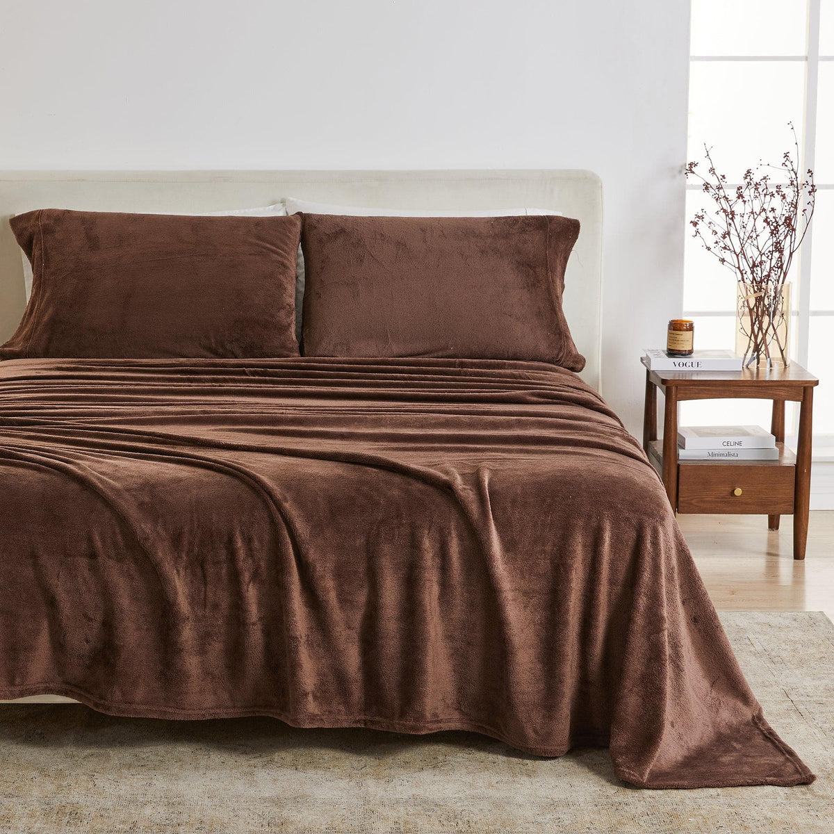 Solid Plush Sheet - Velvet Luxe Collection - Fabs things