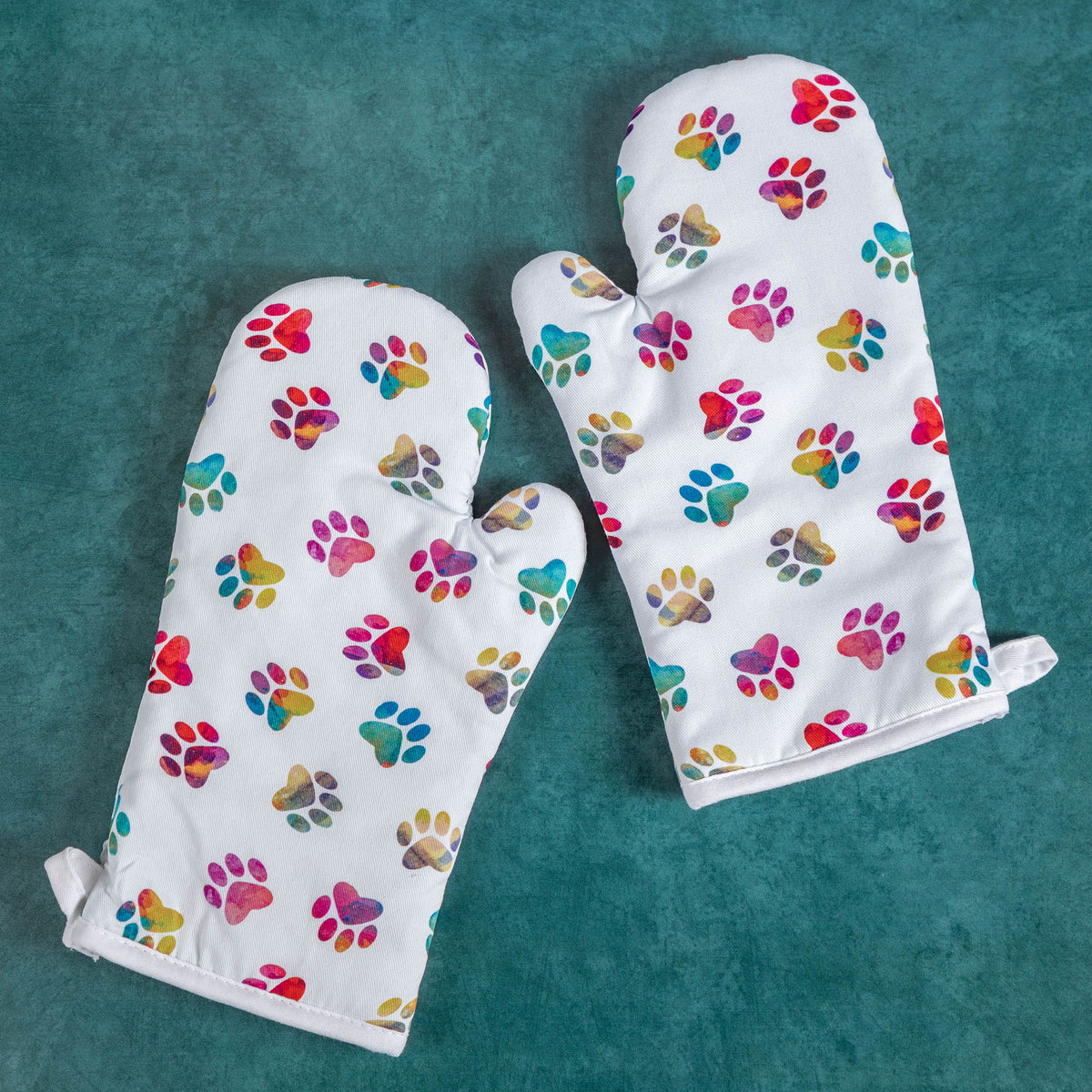Rainbow Ombre Paws Kitchen Linens - Fabs things