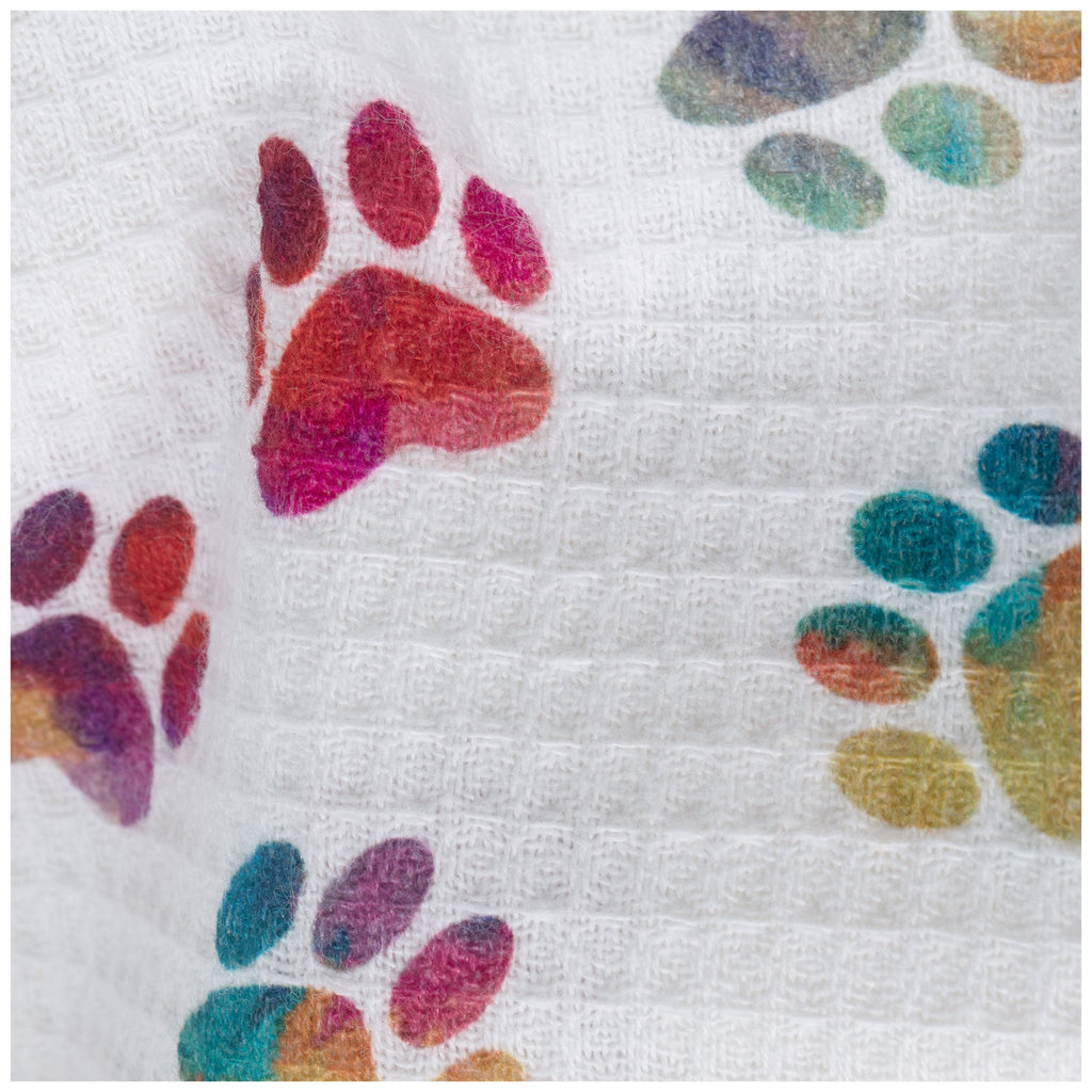 Rainbow Ombre Paws Kitchen Linens - Fabs things