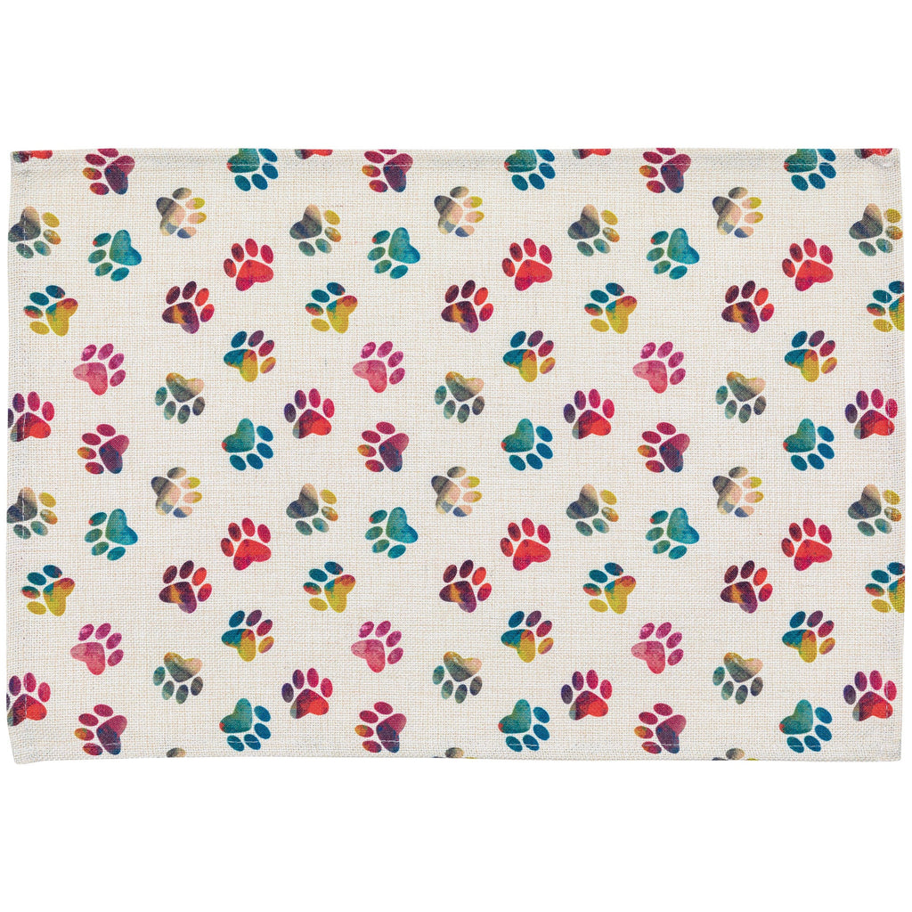 Rainbow Ombre Paws Kitchen Linens - Fabs things