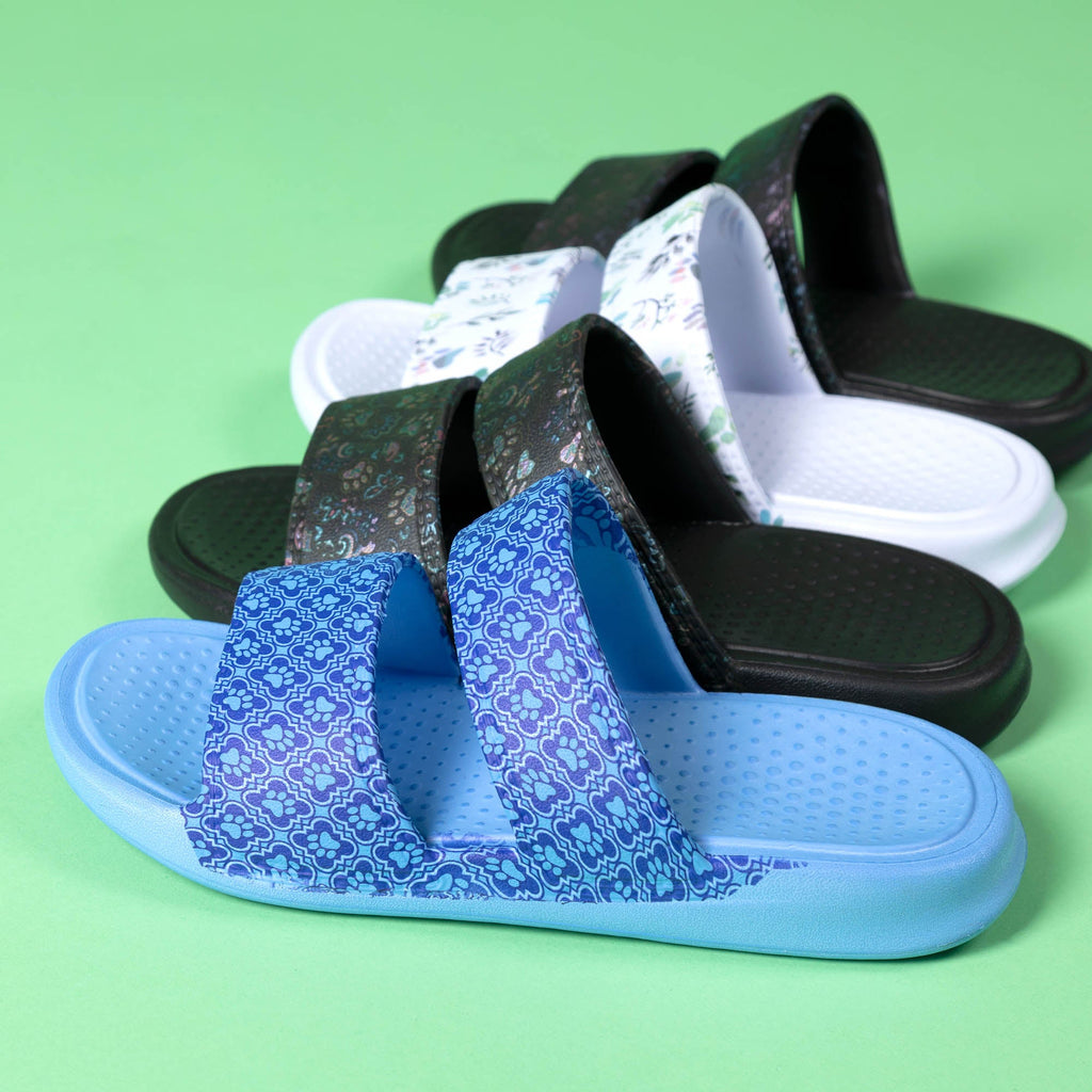 Two Strap Paw Slide Sandals - Fabs things