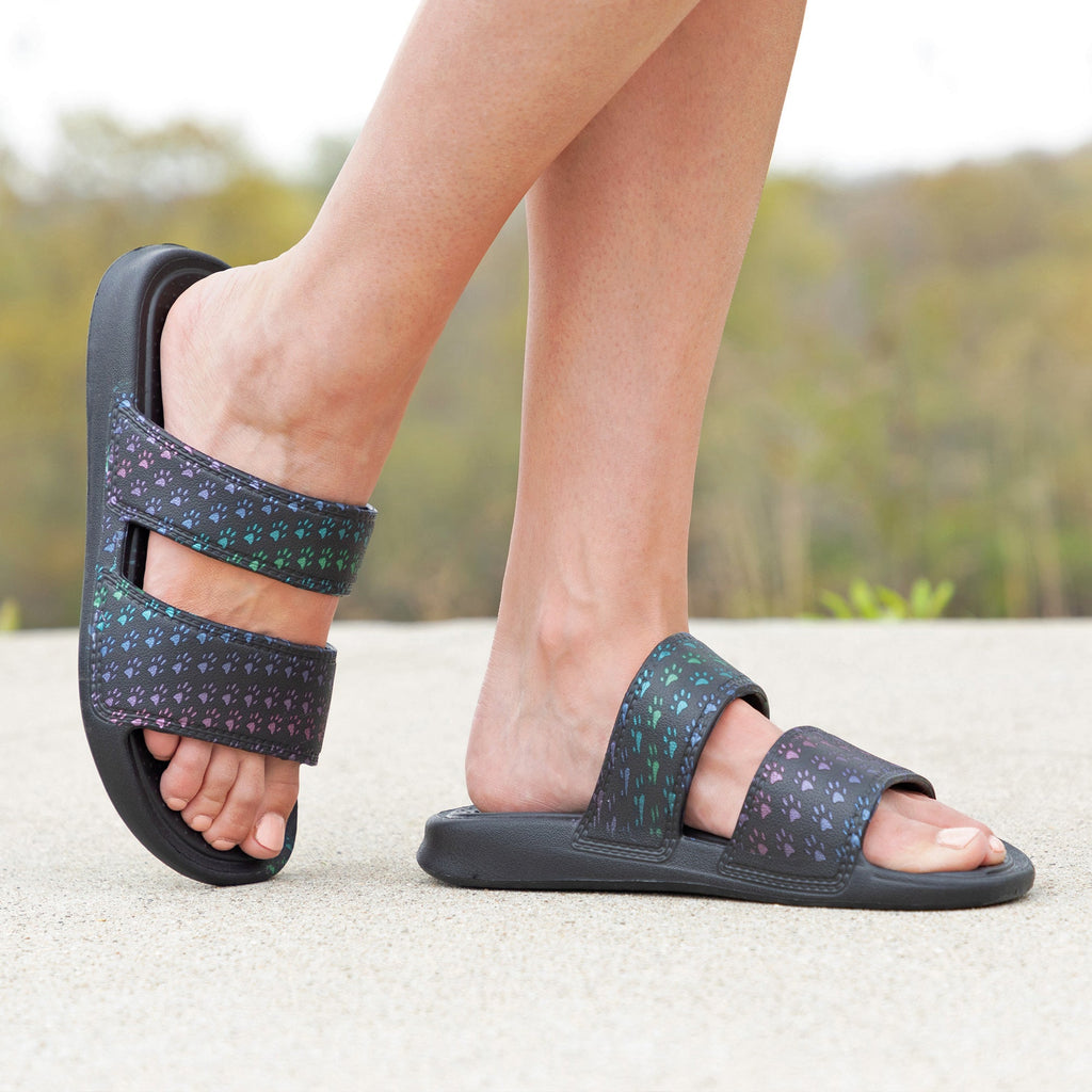 Two Strap Paw Slide Sandals - Fabs things
