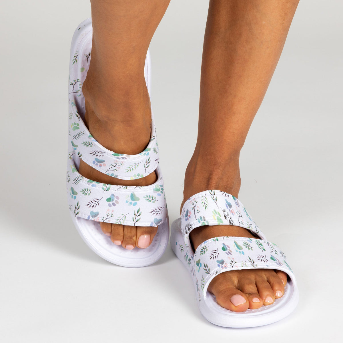 Two Strap Paw Slide Sandals - Fabs things