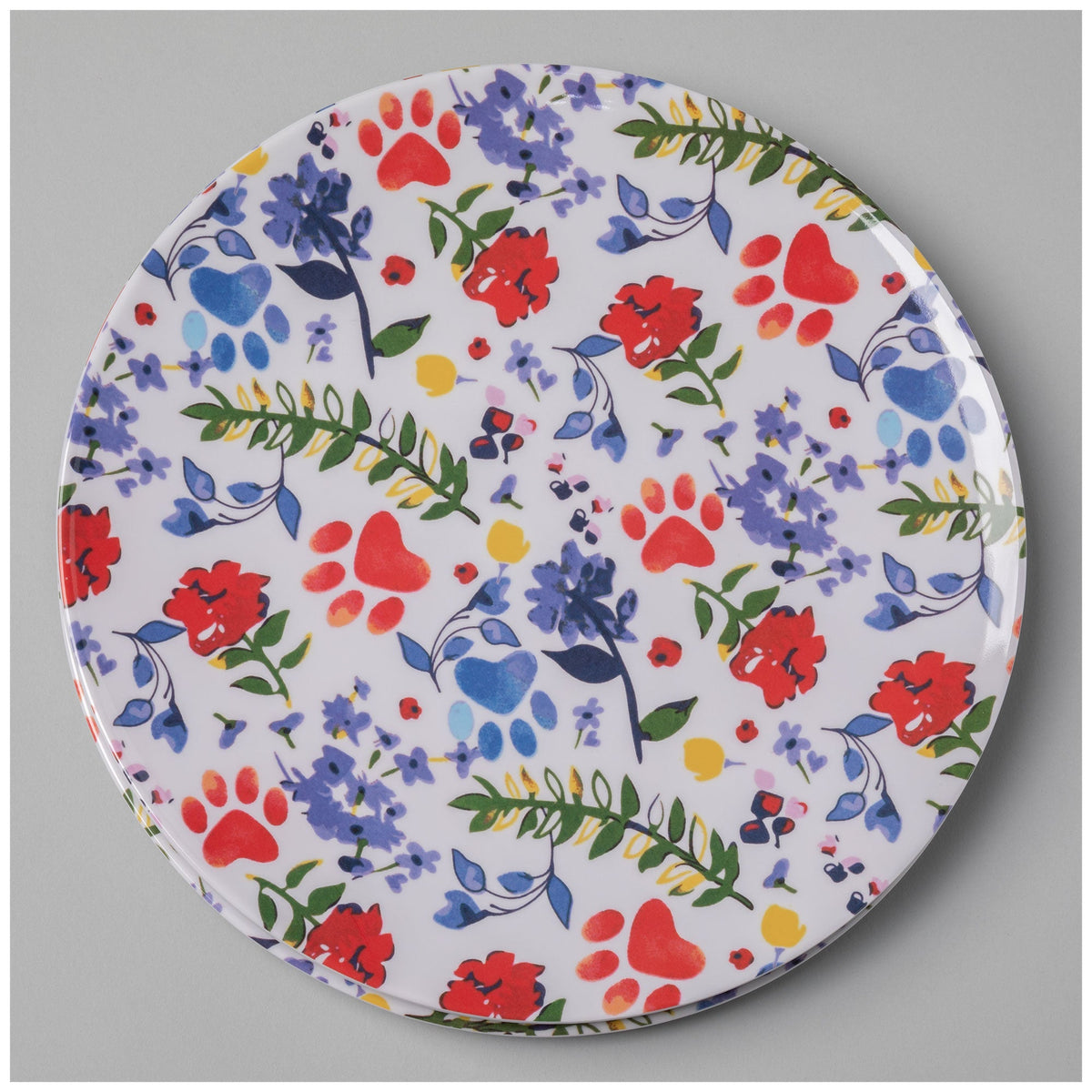 Flower Garden Paws Melamine Dinnerware Set - Set of 4 - Fabs things