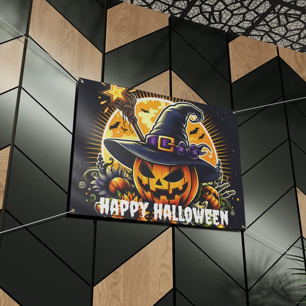 DipaliZ Spooky Matte Vinyl Banner - Halloween Decor