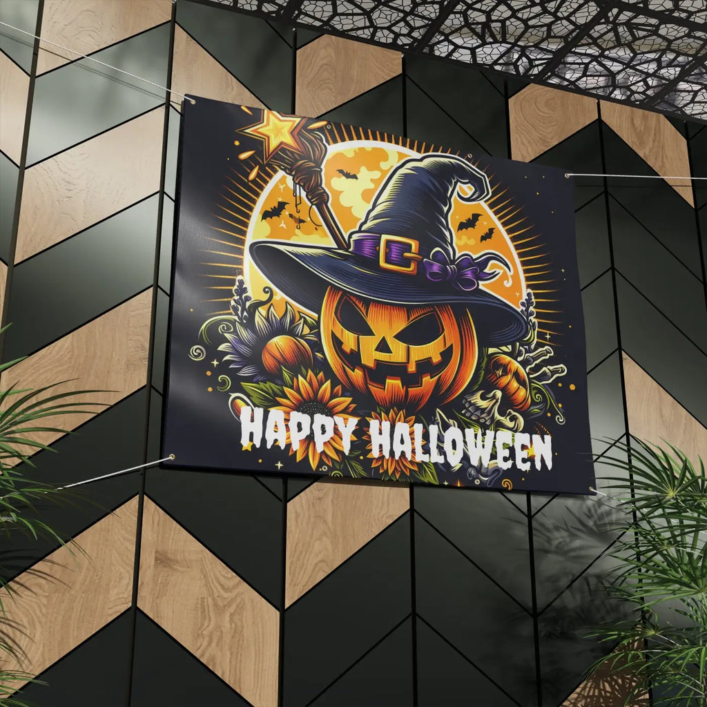 DipaliZ Spooky Matte Vinyl Banner - Halloween Decor