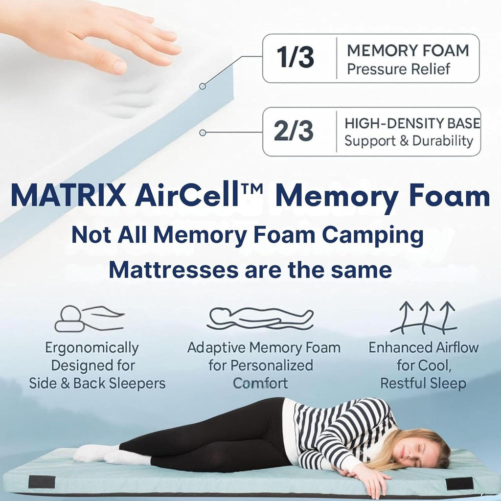 Matrix Air-Cell Memory Foam Camping Mattress - Fabs things