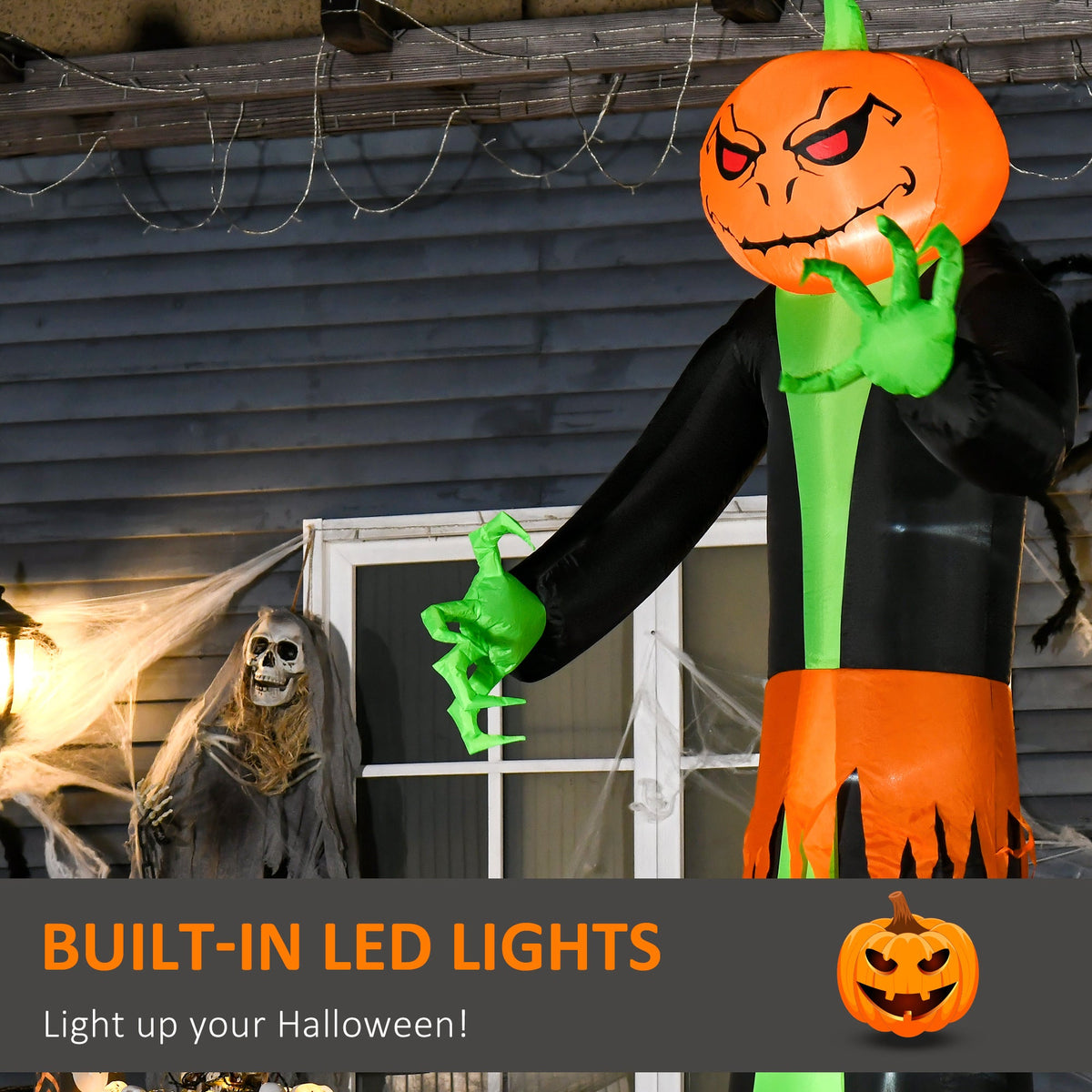 Halloween Inflatables Outdoor Decorations Pumpkin Head Ghost - Fabs things