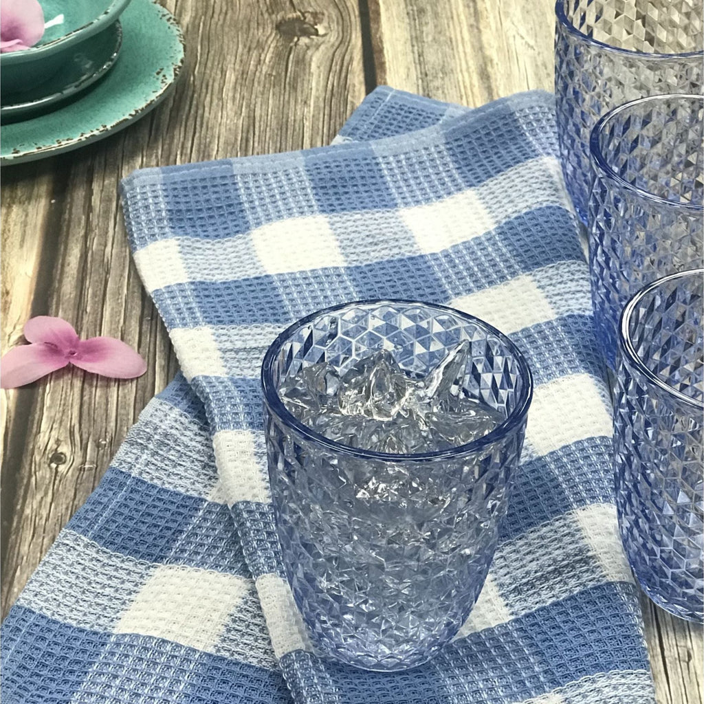 Leading Ware Diamond Cut Acrylic Glasses Drinking (Set of 4) - Fabs things