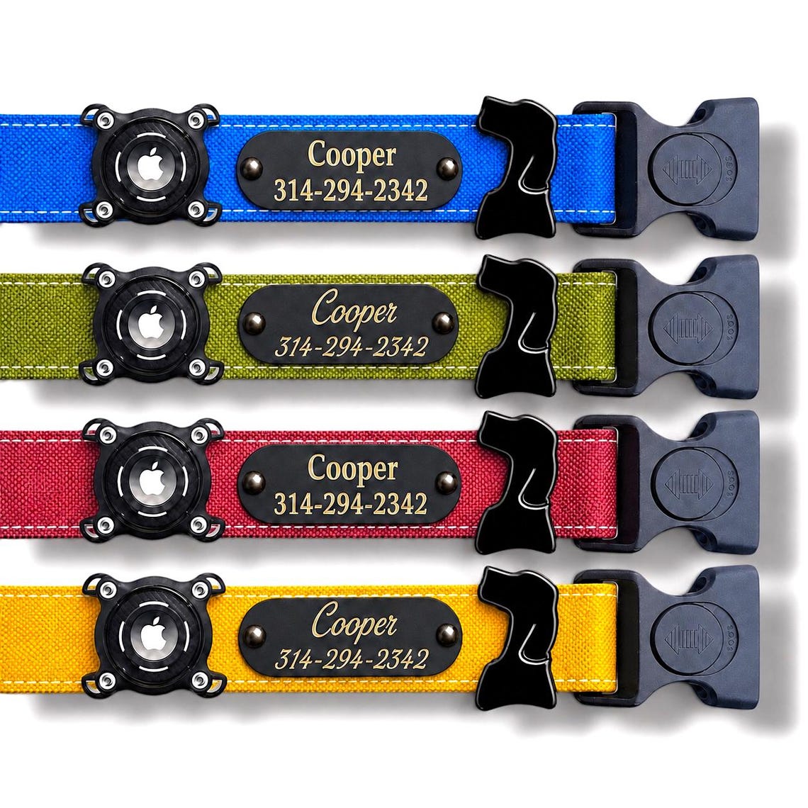 Rugged Waterproof AirTag Dog Collar with Holder - Fabs things