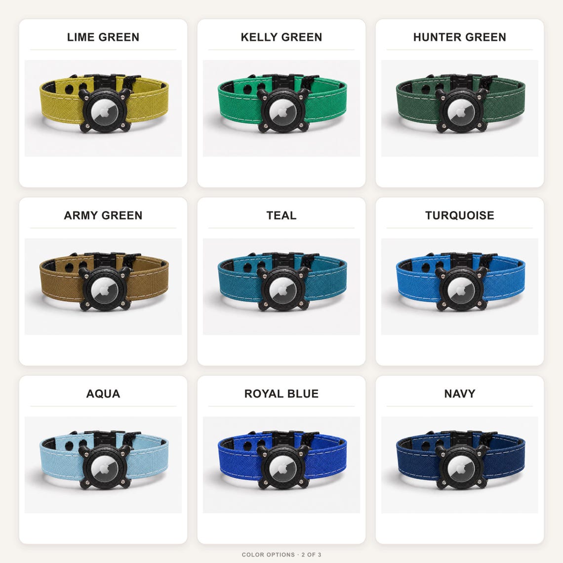 Rugged Waterproof AirTag Dog Collar with Holder - Fabs things