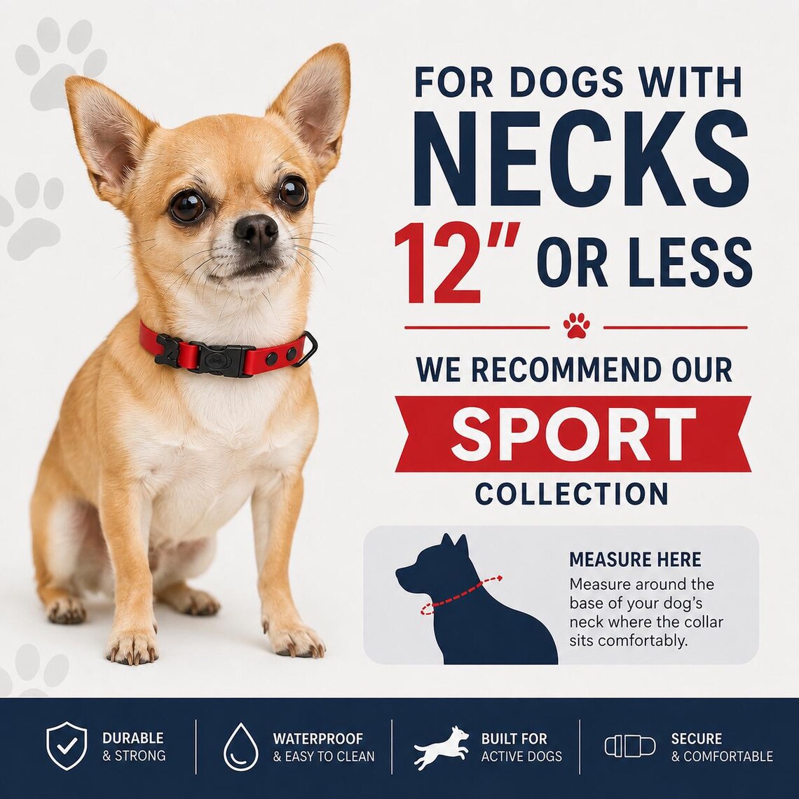 Rugged Waterproof AirTag Dog Collar with Holder - Fabs things