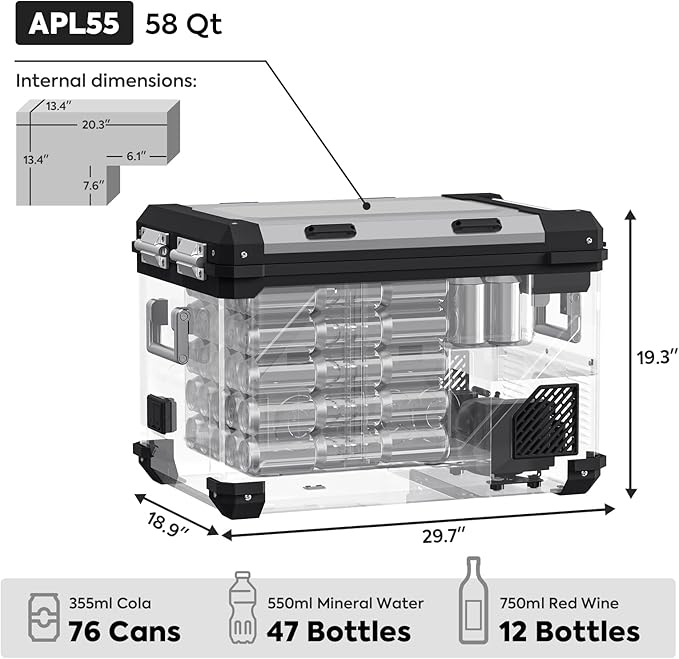 APL55 Dual Zone 12 Volt Fridge | ICECO | 55 LT - Fabs things