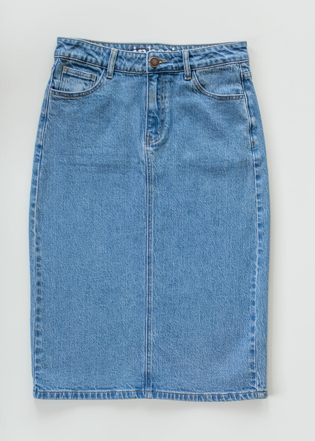 Remi Denim Classic Wash Midi Skirt - Fabs things