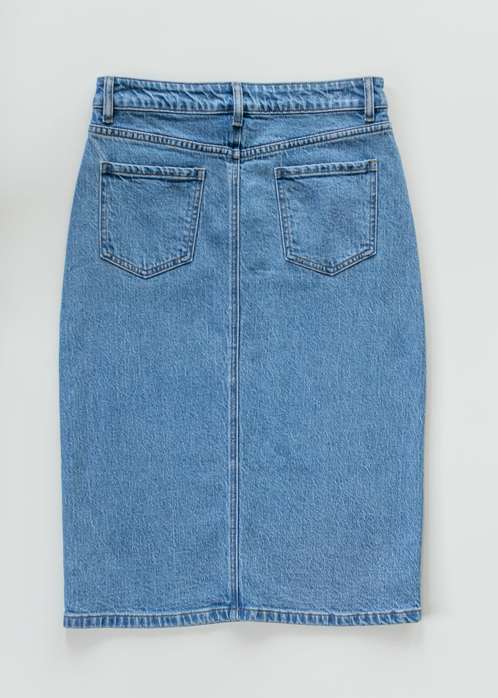 Remi Denim Classic Wash Midi Skirt - Fabs things