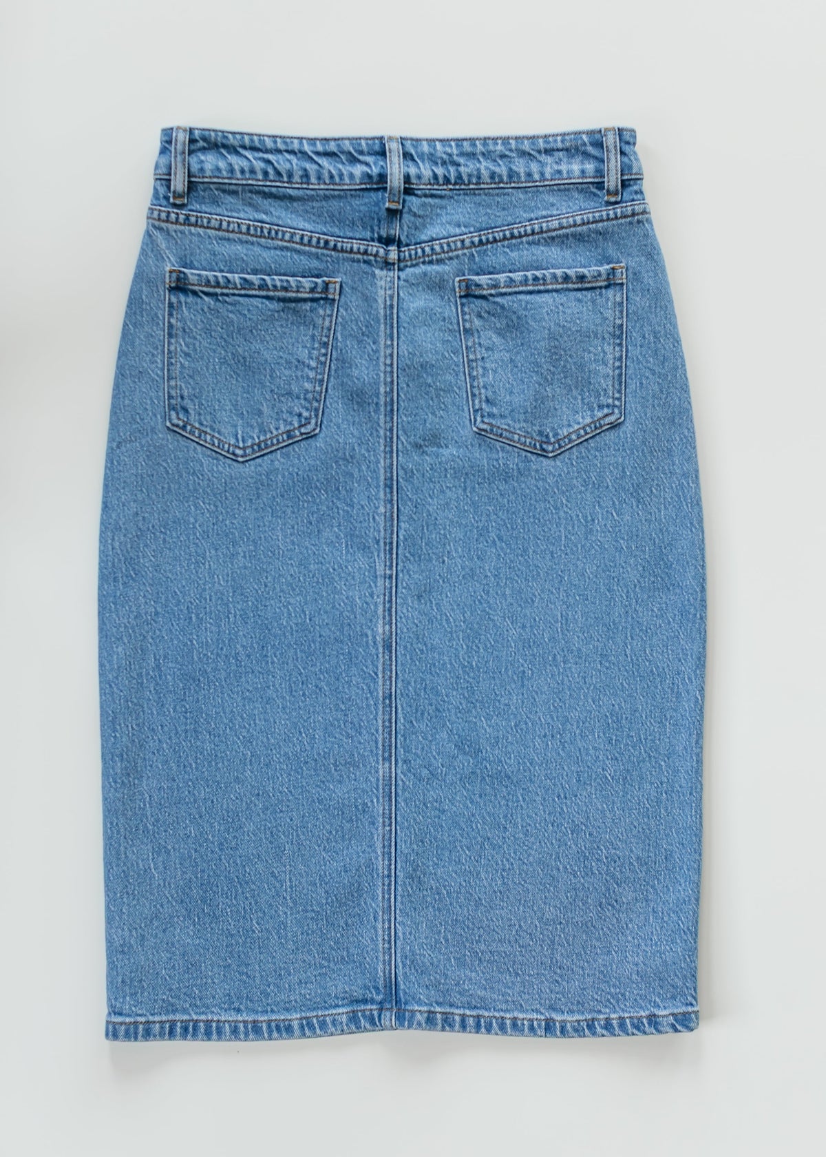 Remi Denim Classic Wash Midi Skirt - Fabs things