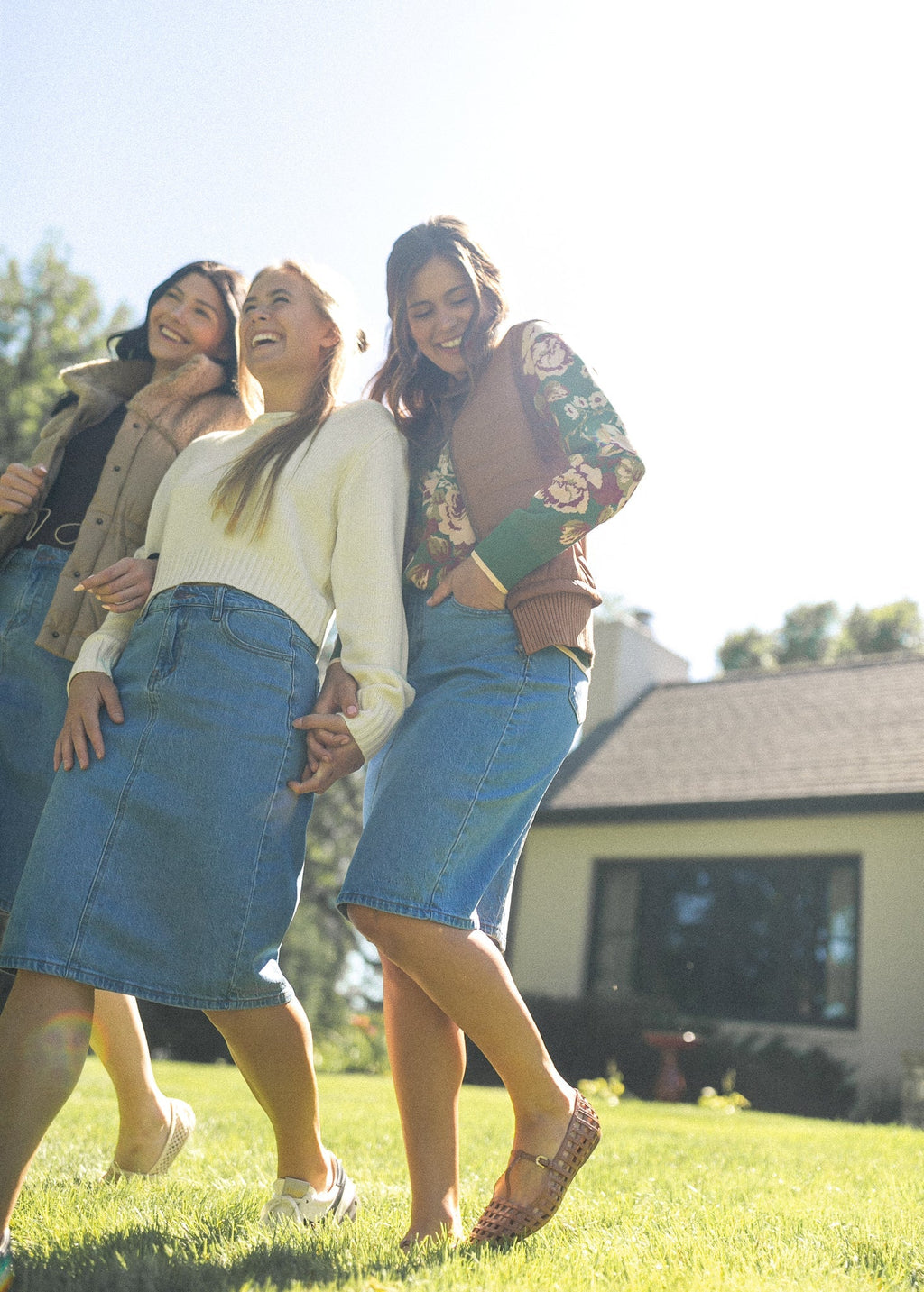 Remi Denim Classic Wash Midi Skirt - Fabs things