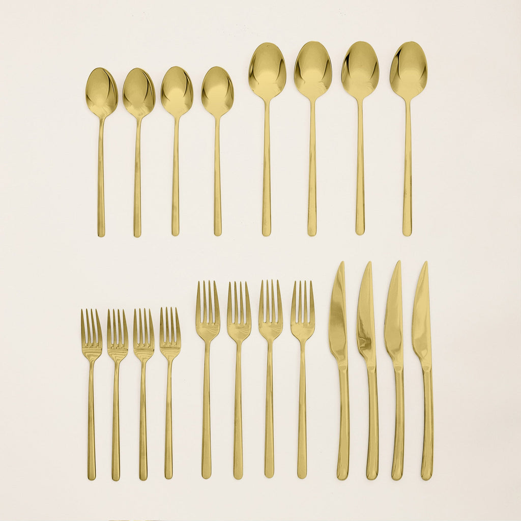 Emilia Mirror 20-Piece Flatware Set - Fabs things