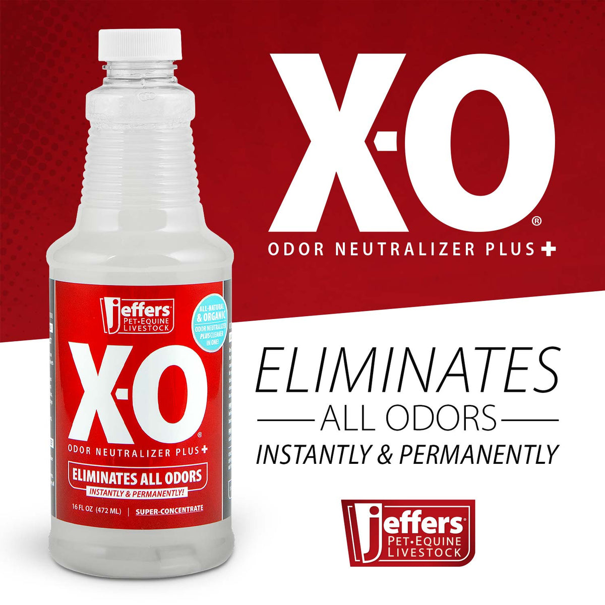 Jeffers X-O Pet Odor Neutralizer Plus + Cleaner Concentrate - Fabs things