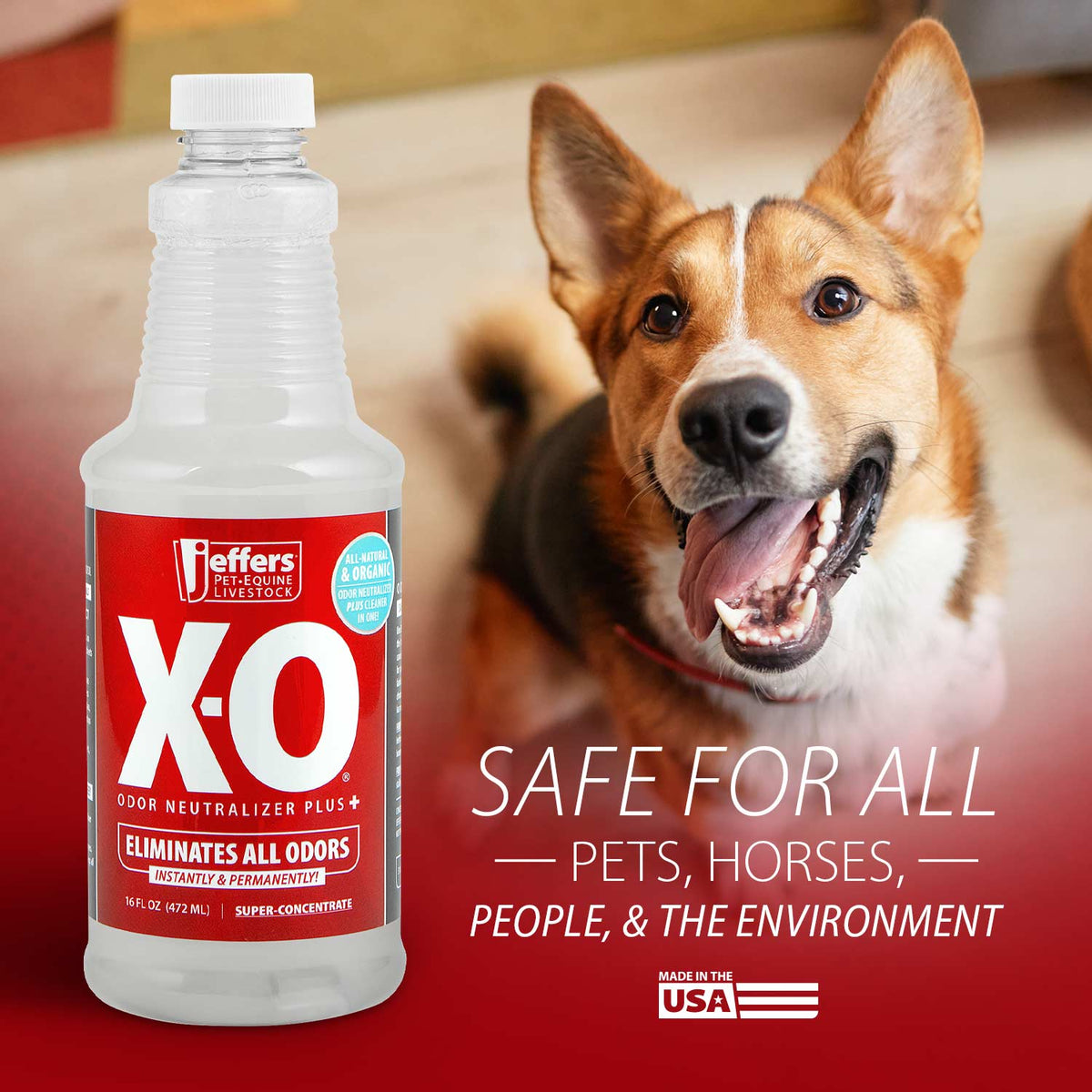 Jeffers X-O Pet Odor Neutralizer Plus + Cleaner Concentrate - Fabs things