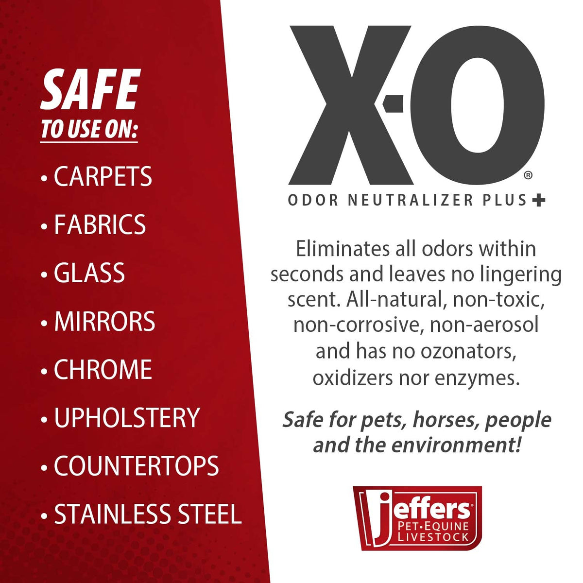 Jeffers X-O Pet Odor Neutralizer Plus + Cleaner Concentrate - Fabs things