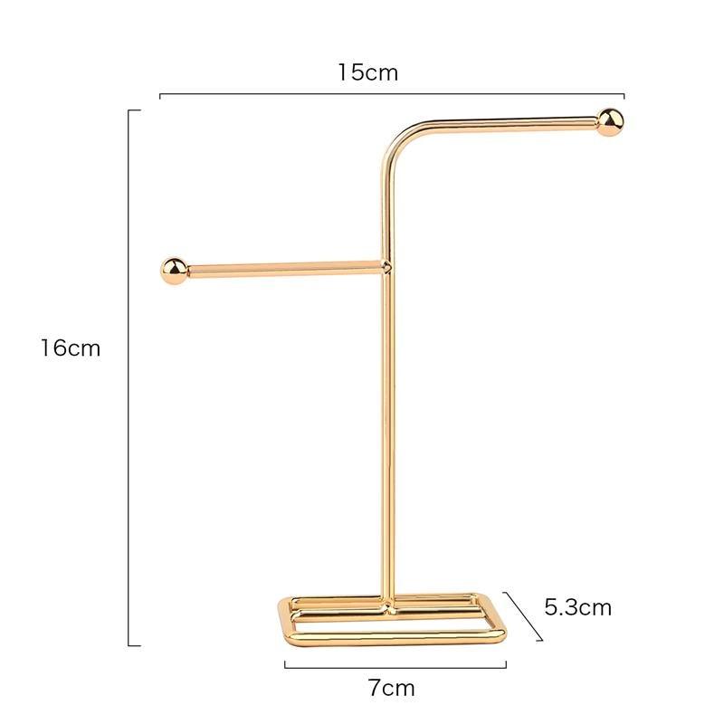 Jewelry Display Holder Metal Earring Storage Rack Jewelry Organizer Holder Earring Necklace Pendants Organizer Display Stand Jewelry Stand Display Necklace Holder Plated Metal Tabletop Jewelry Organizer - Fabs things