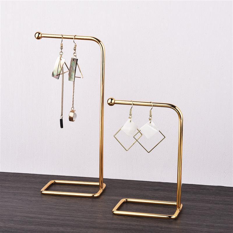 Jewelry Display Holder Metal Earring Storage Rack Jewelry Organizer Holder Earring Necklace Pendants Organizer Display Stand Jewelry Stand Display Necklace Holder Plated Metal Tabletop Jewelry Organizer - Fabs things