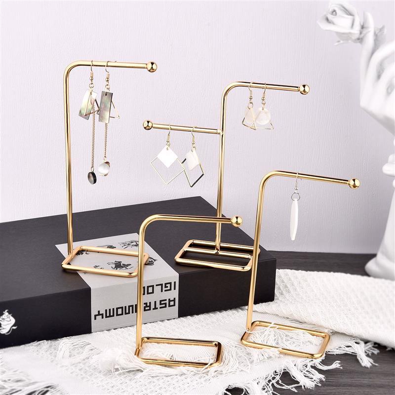 Jewelry Display Holder Metal Earring Storage Rack Jewelry Organizer Holder Earring Necklace Pendants Organizer Display Stand Jewelry Stand Display Necklace Holder Plated Metal Tabletop Jewelry Organizer - Fabs things