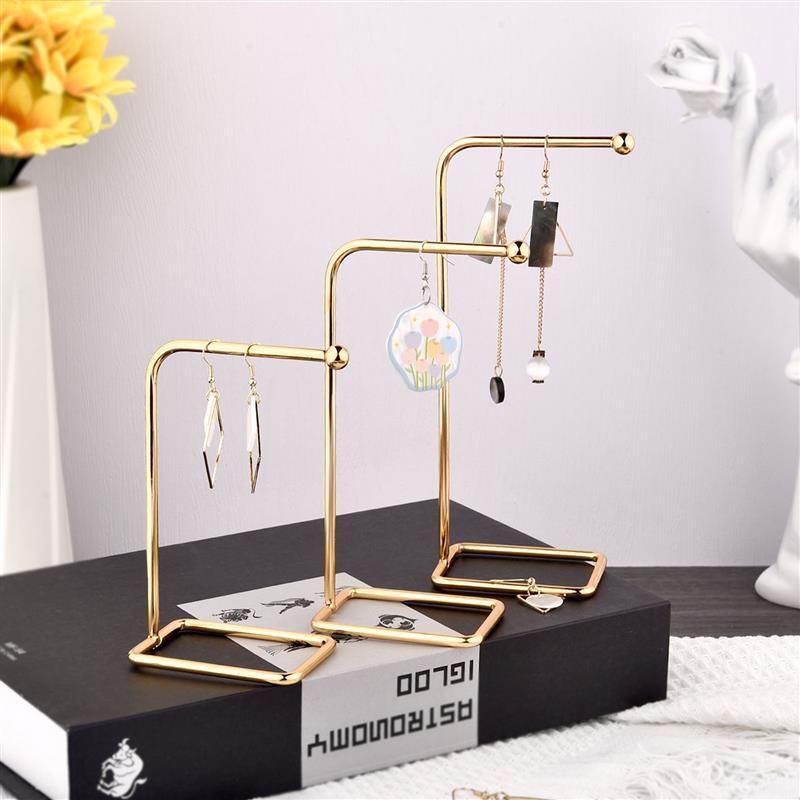 Jewelry Display Holder Metal Earring Storage Rack Jewelry Organizer Holder Earring Necklace Pendants Organizer Display Stand Jewelry Stand Display Necklace Holder Plated Metal Tabletop Jewelry Organizer - Fabs things