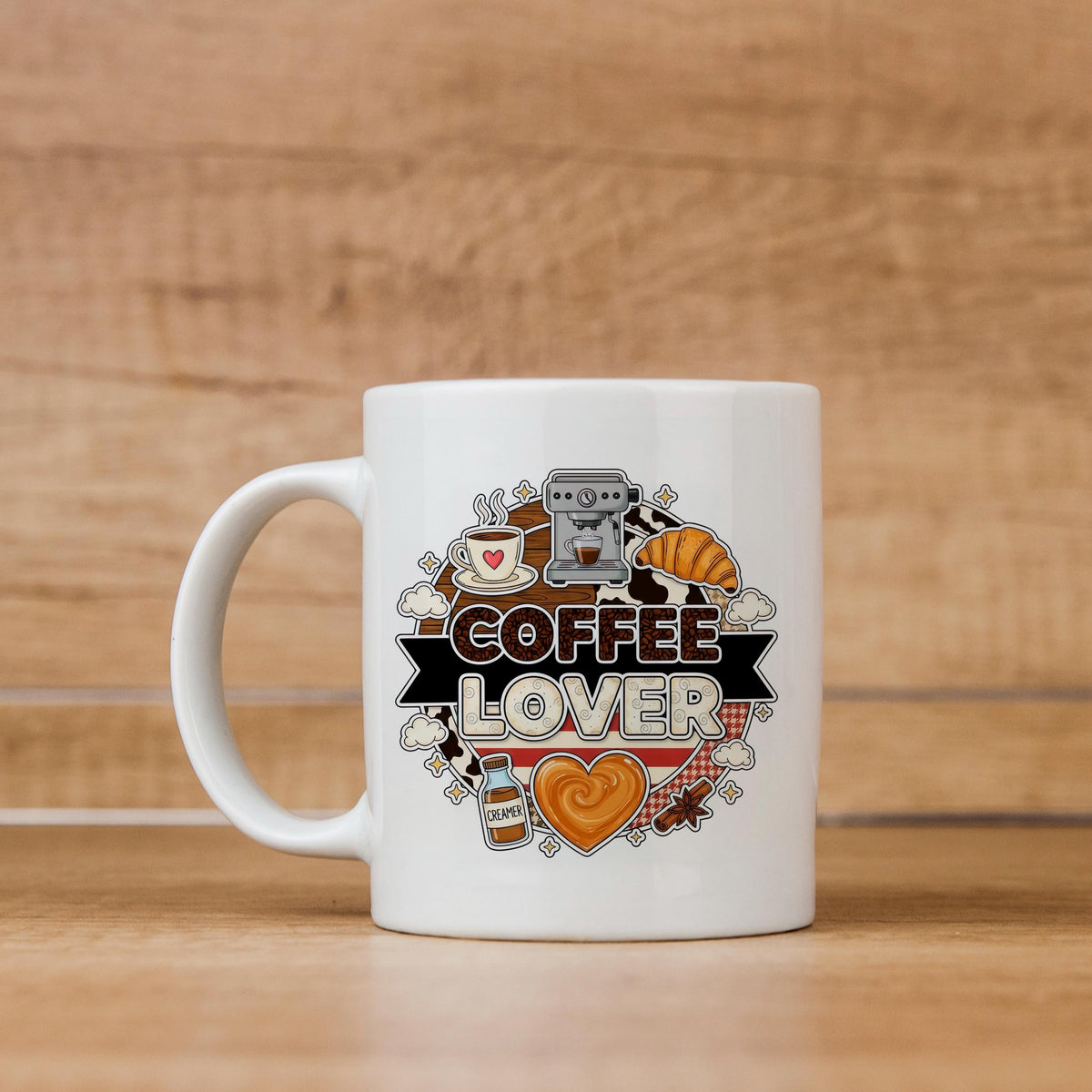 Coffee Lover Mug - Espresso Machine Ceramic Coffee Cup Gift for Latte Lovers - Fabs things