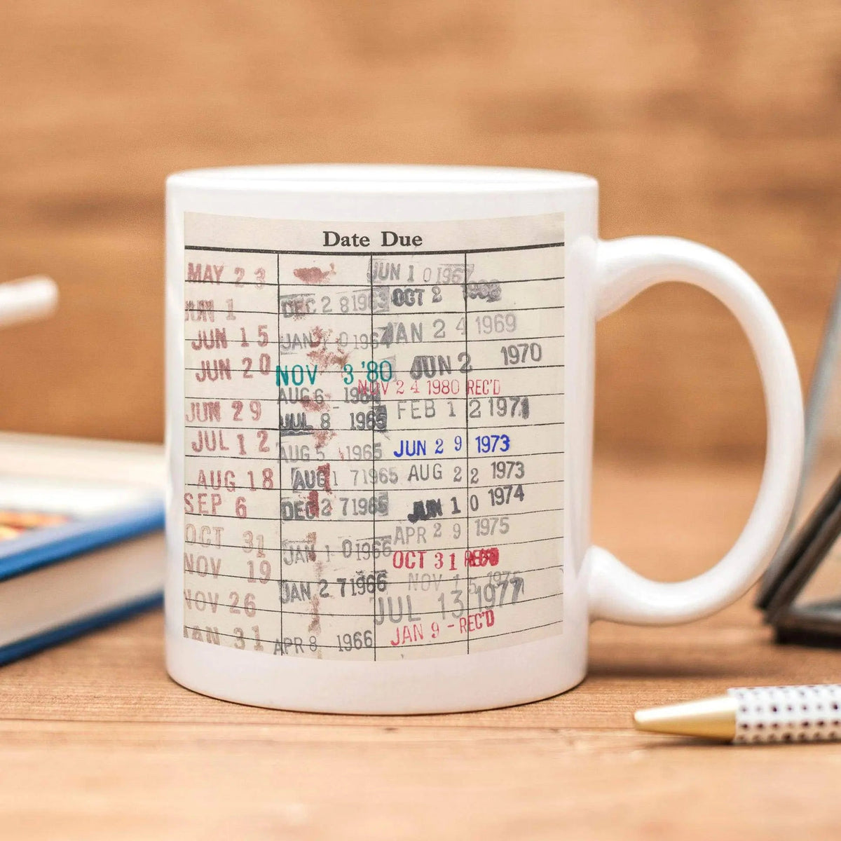Library Card Coffee Mug - Book Club Gift - Coffee Tea Cup Gifts for Readers - Fabs things