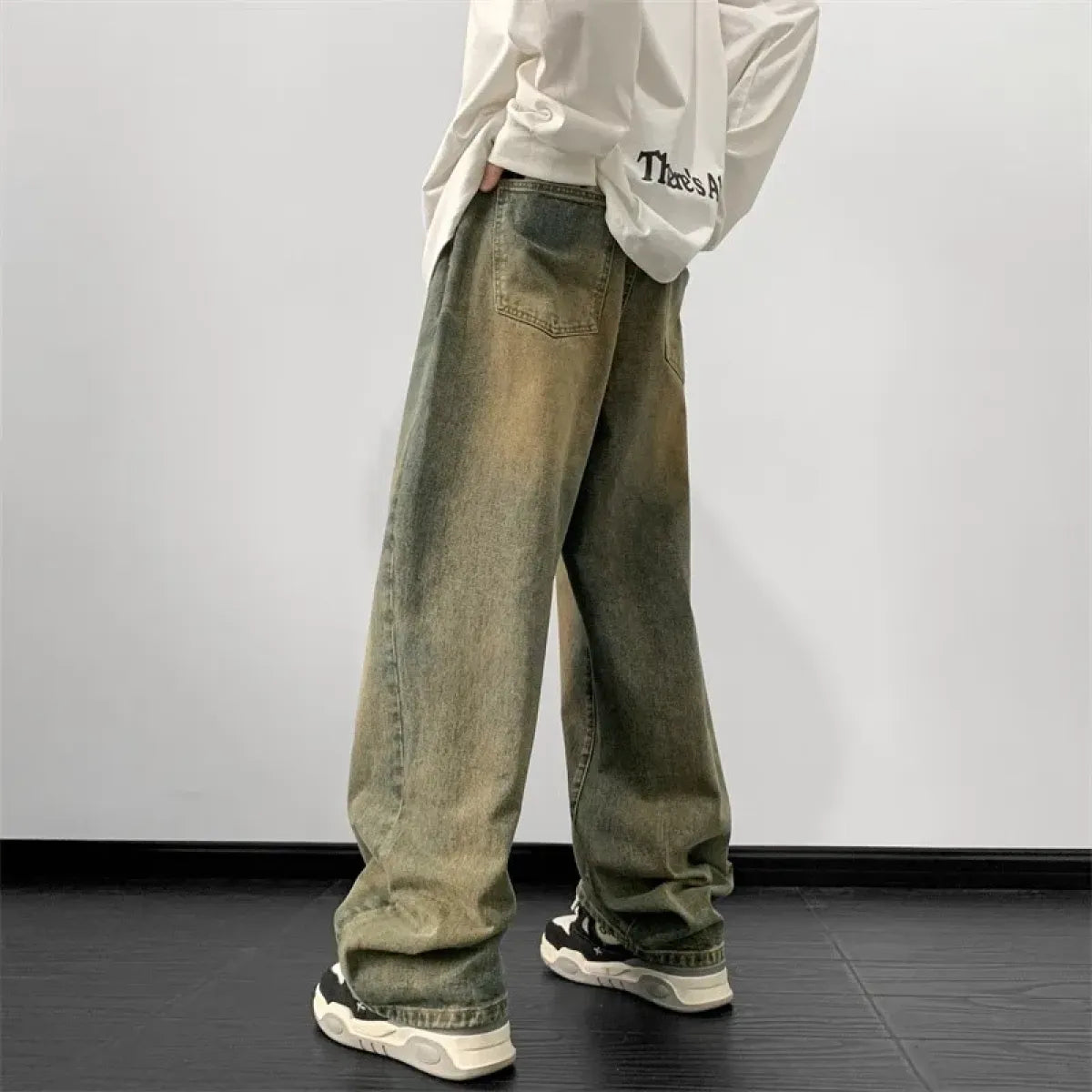 Vintage Wide Leg Denim Pants – Men's Harajuku Streetwear Jeans - Fabs things