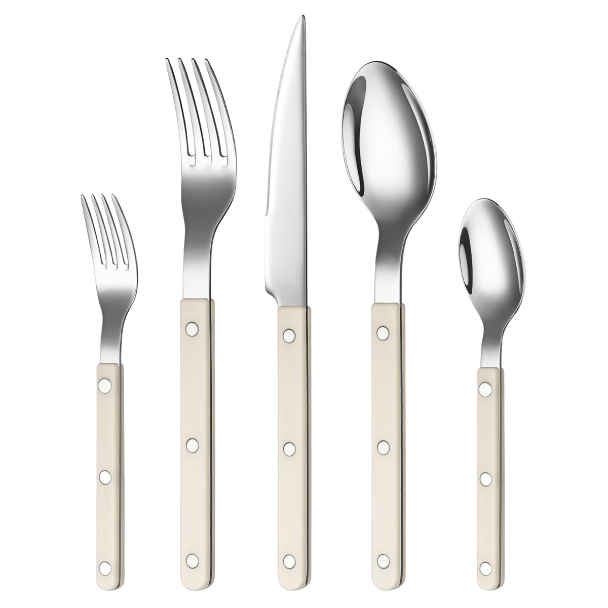 Khen Cream Cutlery Set of 20 –18/8 Stainless Steel Flatware - Fabs things
