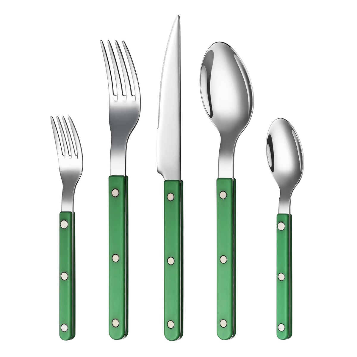 Khen Green Cutlery Set of 20 –18/8 Stainless Steel Flatware - Fabs things