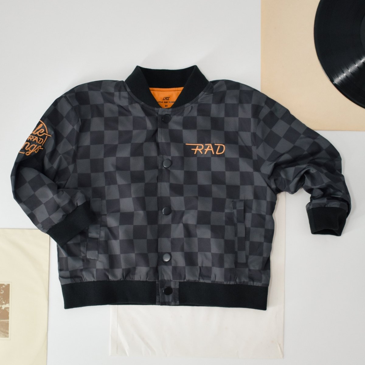 KIDS WATERPROOF LETTERMAN JACKET - CHECKERS - Fabs things