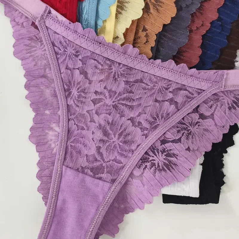 11pcs/Pack Multi Color Sexy Floral Women's Panties Breathable Comfor Female Underpants Lingerie Elegant Lady Briefs Underwear - Fabs things