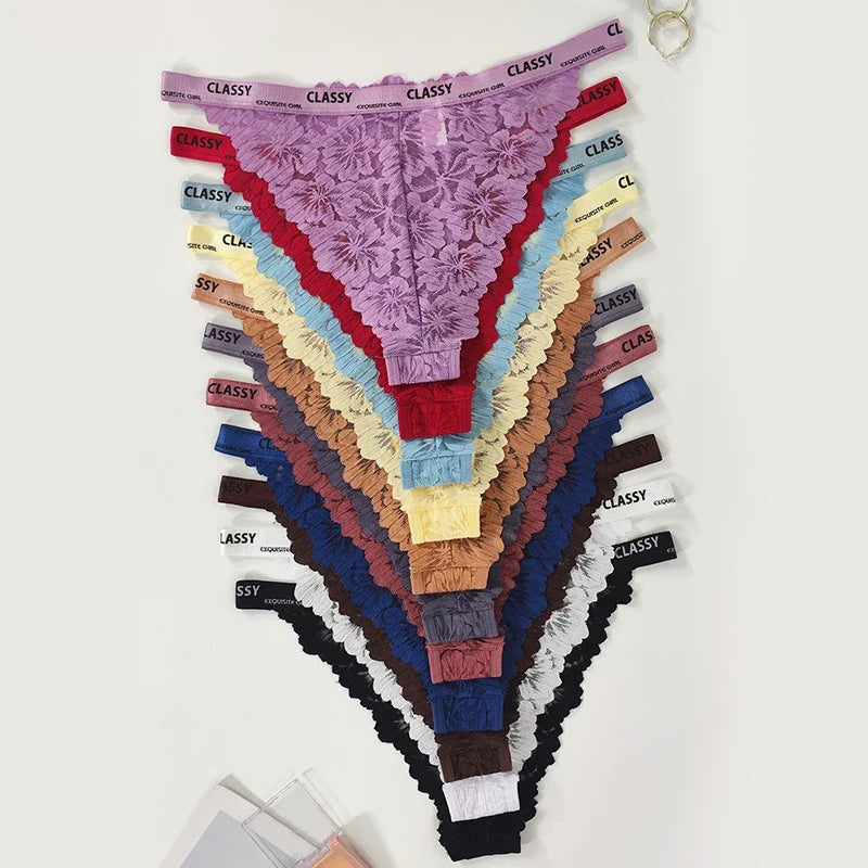 11pcs/Pack Multi Color Sexy Floral Women's Panties Breathable Comfor Female Underpants Lingerie Elegant Lady Briefs Underwear - Fabs things