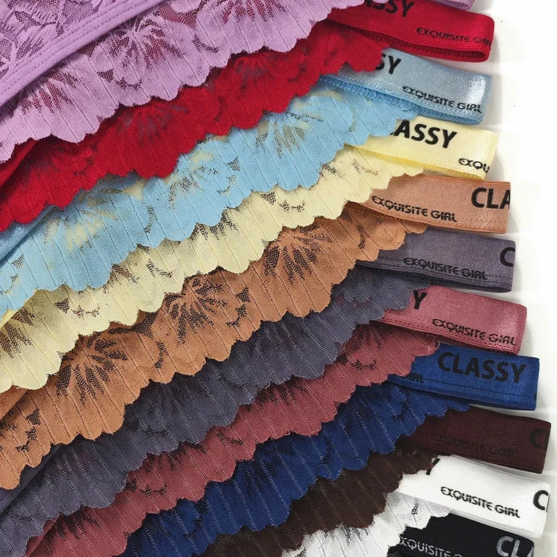 11pcs/Pack Multi Color Sexy Floral Women's Panties Breathable Comfor Female Underpants Lingerie Elegant Lady Briefs Underwear - Fabs things