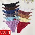 11pcs/Pack Multi Color Sexy Floral Women's Panties Breathable Comfor Female Underpants Lingerie Elegant Lady Briefs Underwear - Fabs things