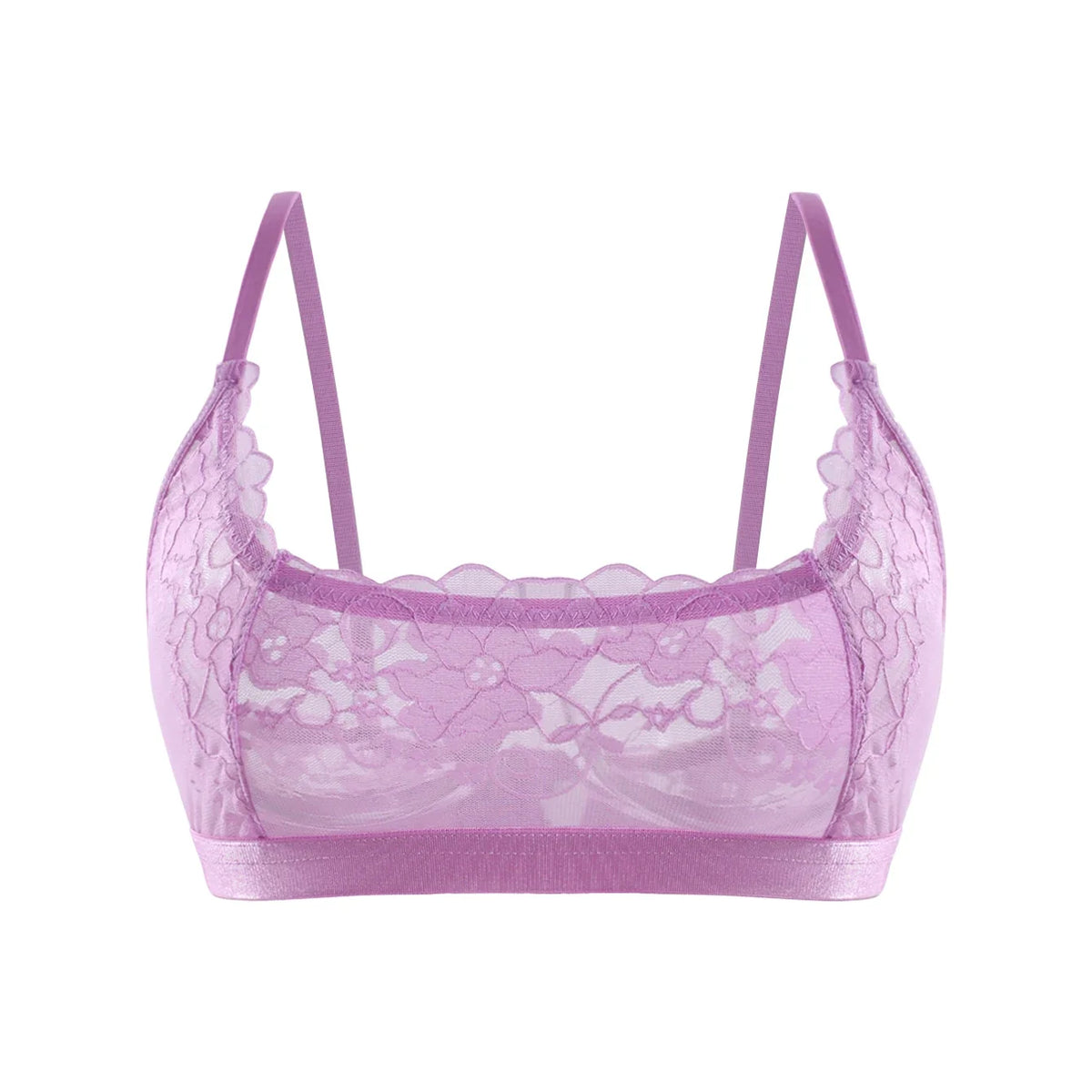 1pcs Fashion Style 2026 New Sheer Floral Lace Wire-Free No Pad Bra Underwear Unlined Brassiere Sexy Lingerie Elegant Women Bras - Fabs things