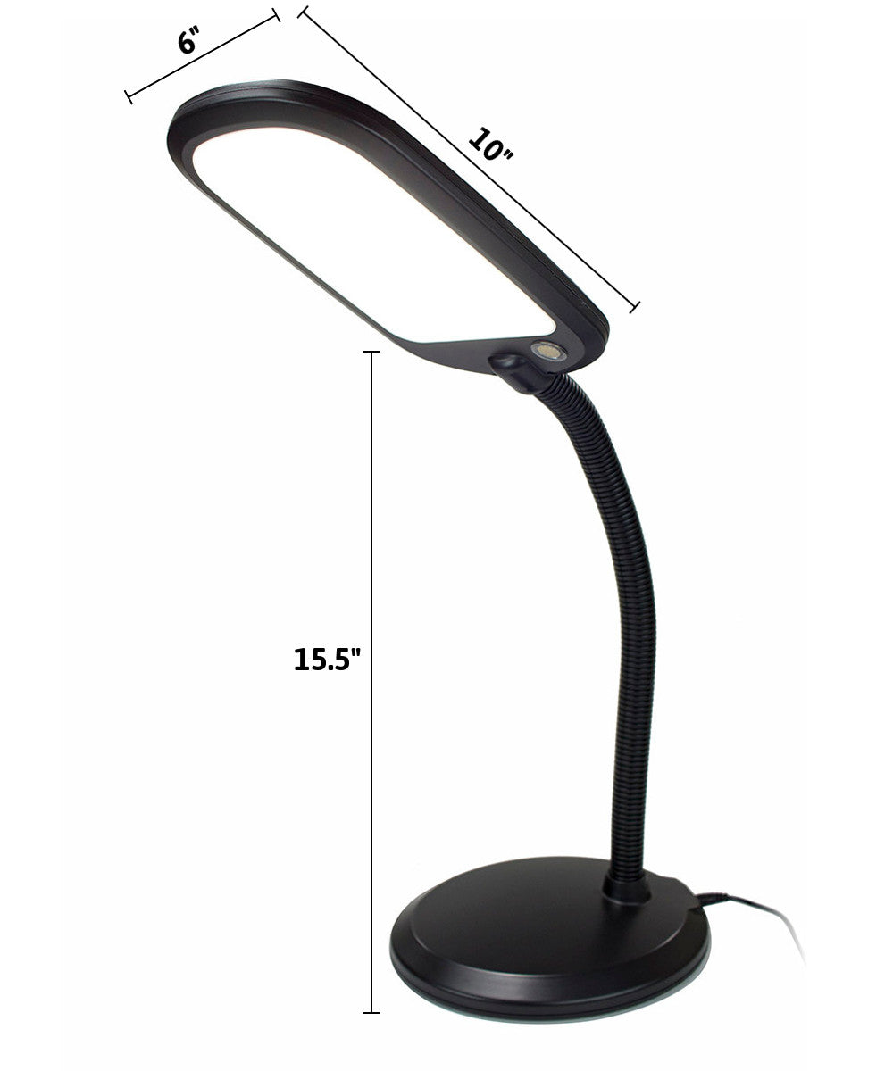 26"H Slim Design LED Bright Reader Natural Daylight Full Spectrum Desk Lamp Black - Fabs things