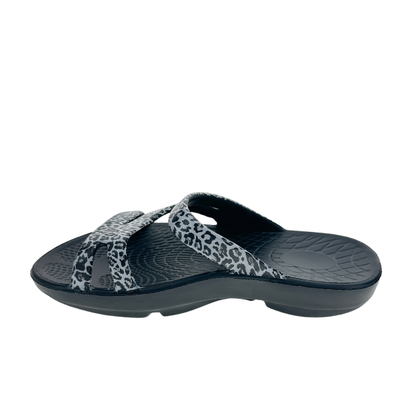 Sovella Active Recovery Sandals Women's PF Slide Black/Leopard - Fabs things
