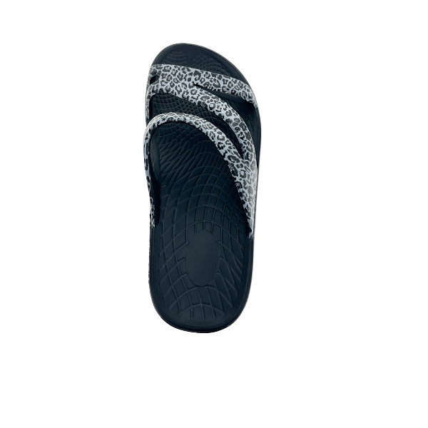 Sovella Active Recovery Sandals Women's PF Slide Black/Leopard - Fabs things