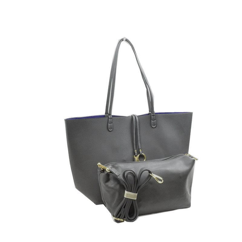 Women's Kendra Reversible Supersoft Vegan Leather Tote Handbag Crossbody Bag - Fabs things