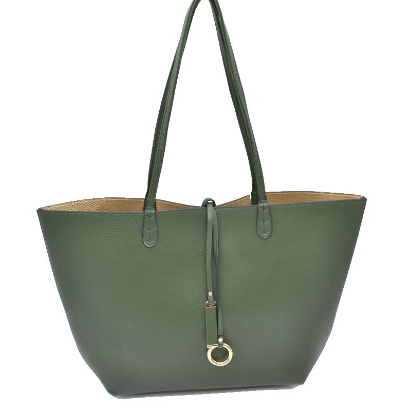 Women's Kendra Reversible Supersoft Vegan Leather Tote Handbag Crossbody Bag - Fabs things