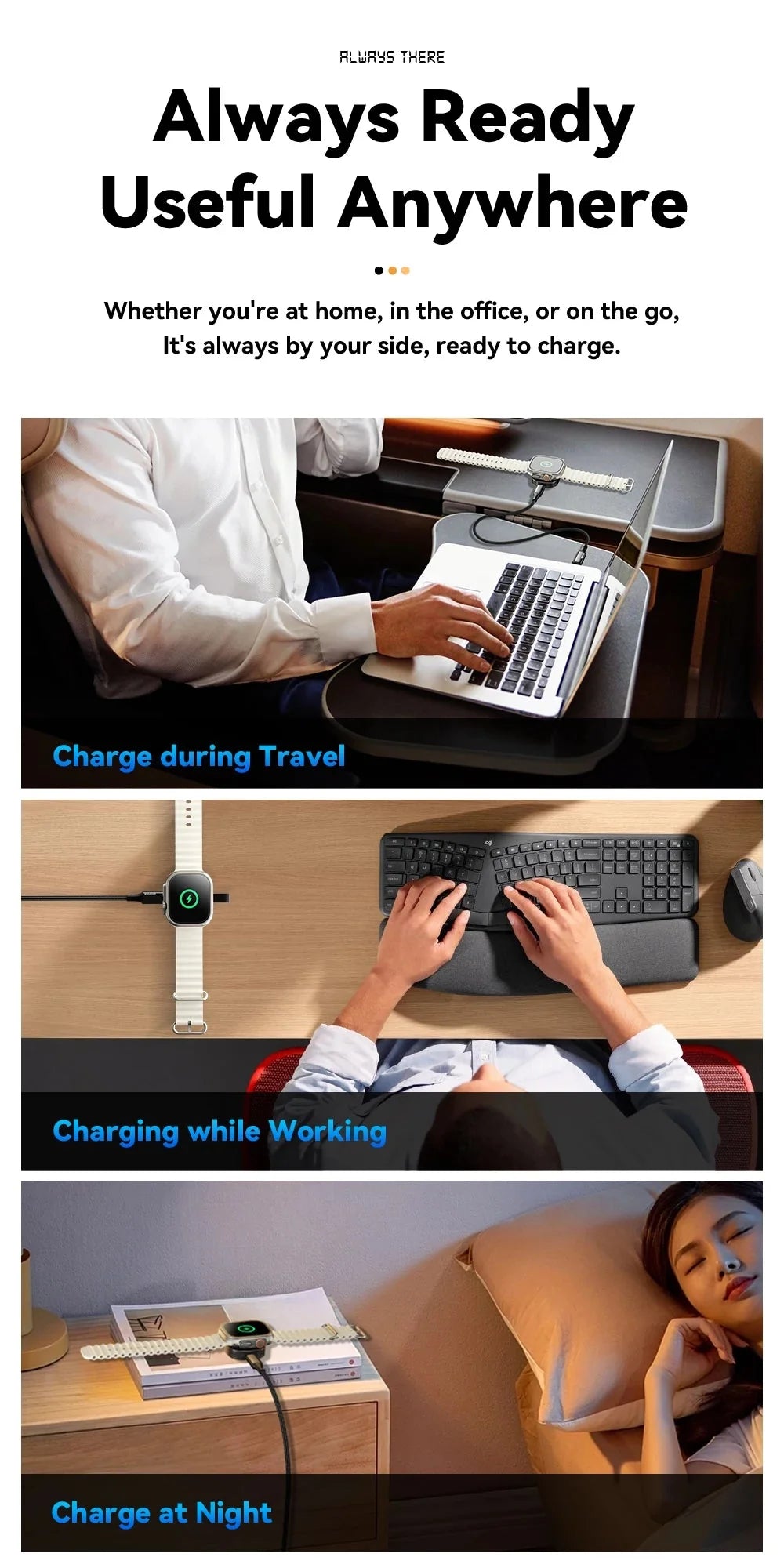 Magnetic Wireless Charger for Apple Watch | Fast Portable Charging Solution