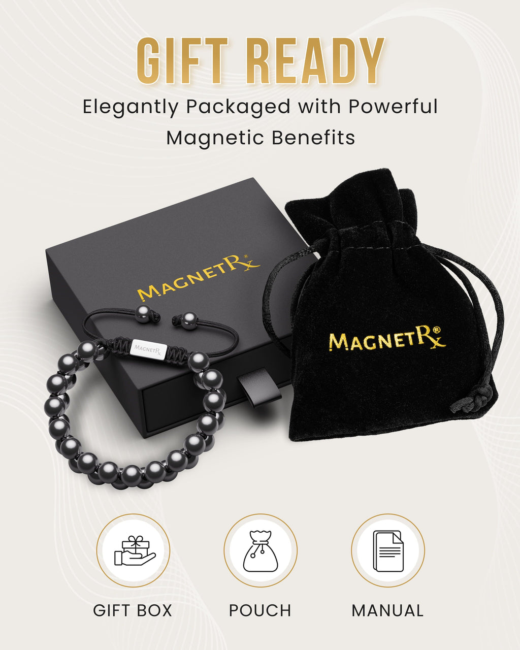 High Power Magnetic Hematite Bracelet Double Row - Fabs things