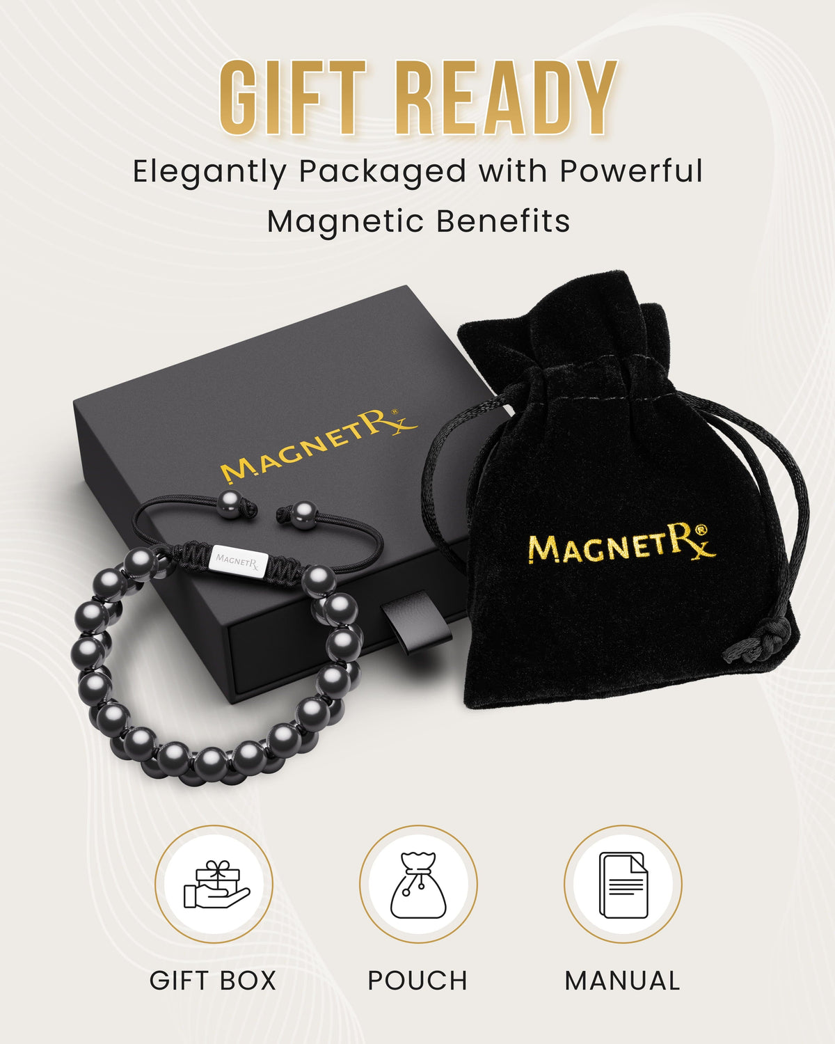 High Power Magnetic Hematite Bracelet Double Row - Fabs things