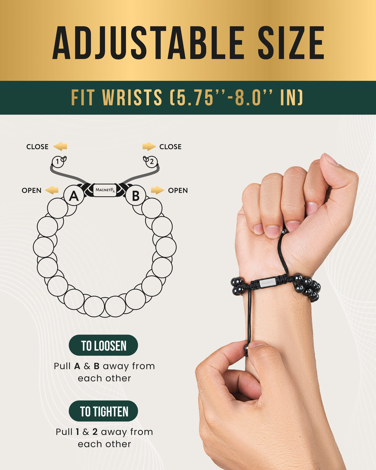 High Power Magnetic Hematite Bracelet Double Row - Fabs things